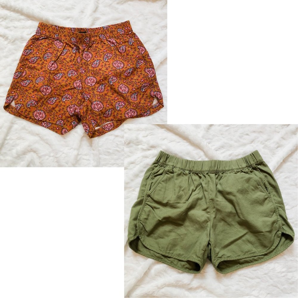 Bundle of 2 Madewell Drapey Pull-On Shorts